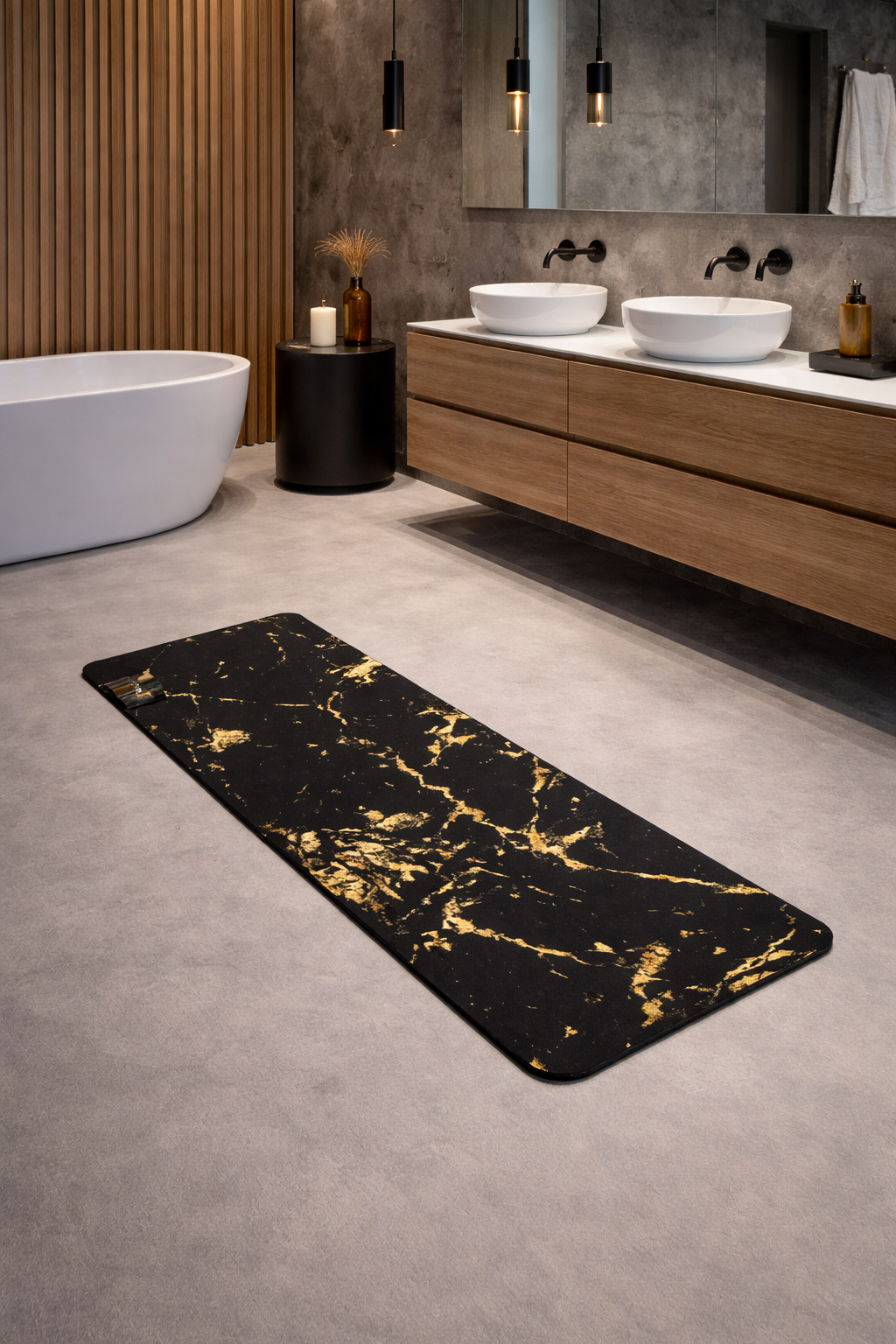 BLACK GOLD MARBLE DIATOM